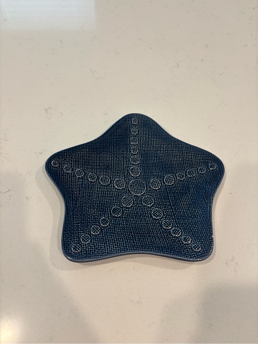 CERAMIC | blue Starfish Trinket Tray or Jewelry Dish | NWOT